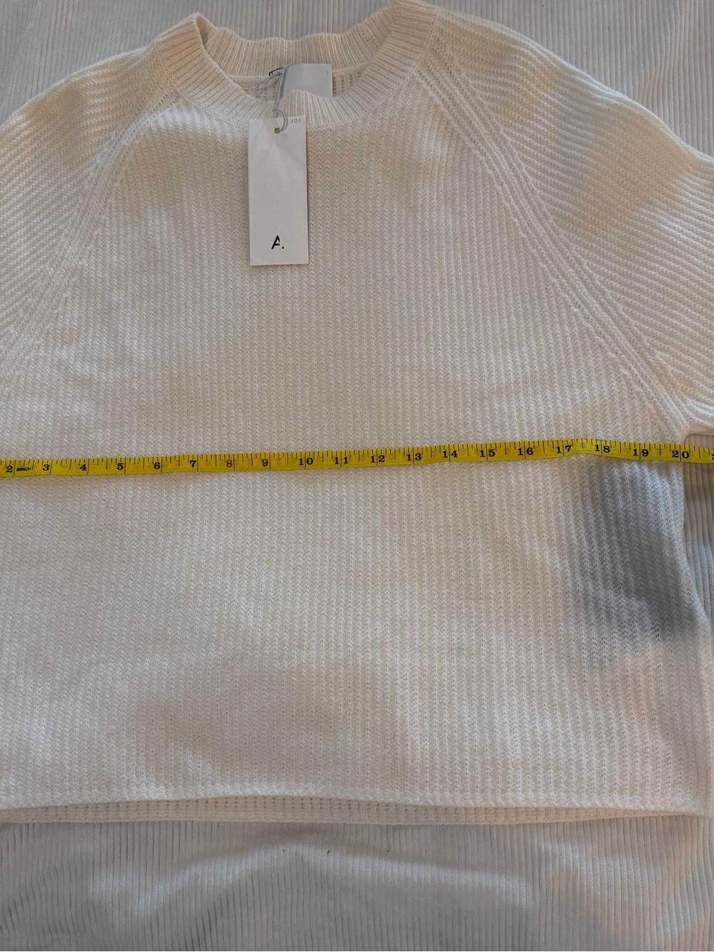 NWT Allude 100% Cashmere Ivory Rib Knit Sweater Top Small Luxury - Picture 2 of 5